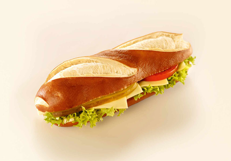 Laugenbaguette mit Käse