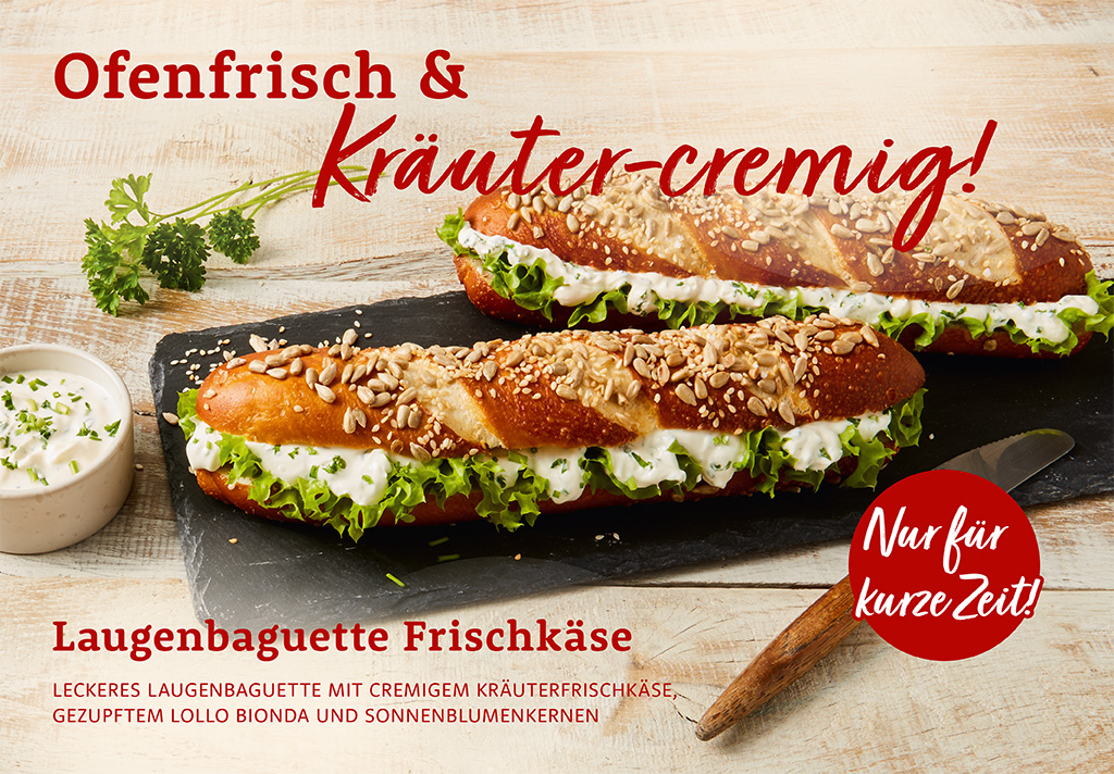 Laugenbaguette Kräuterfrischkäse