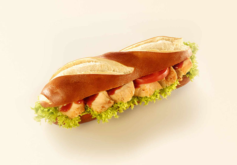 Laugenbaguette mit Chicken Breast