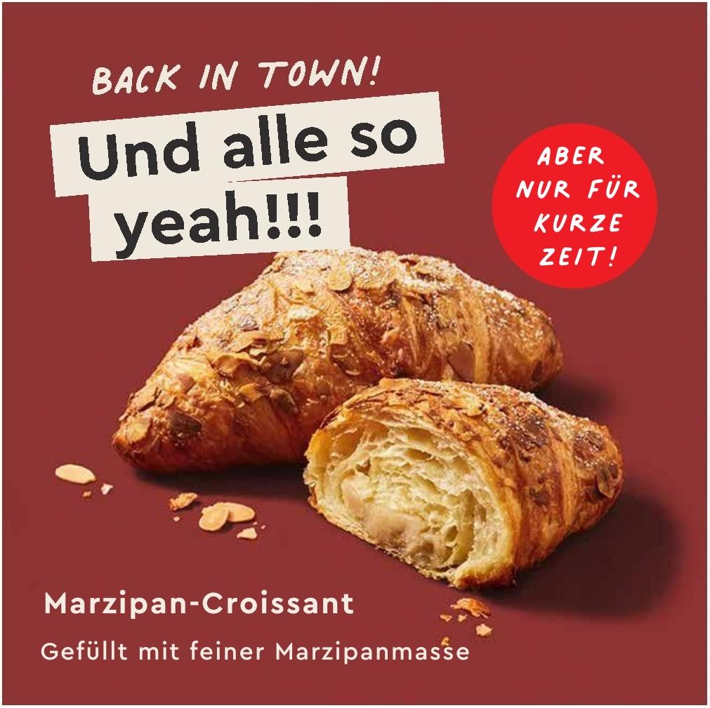 Endlich wieder da – das heiß ersehnte Marzipancroissant!