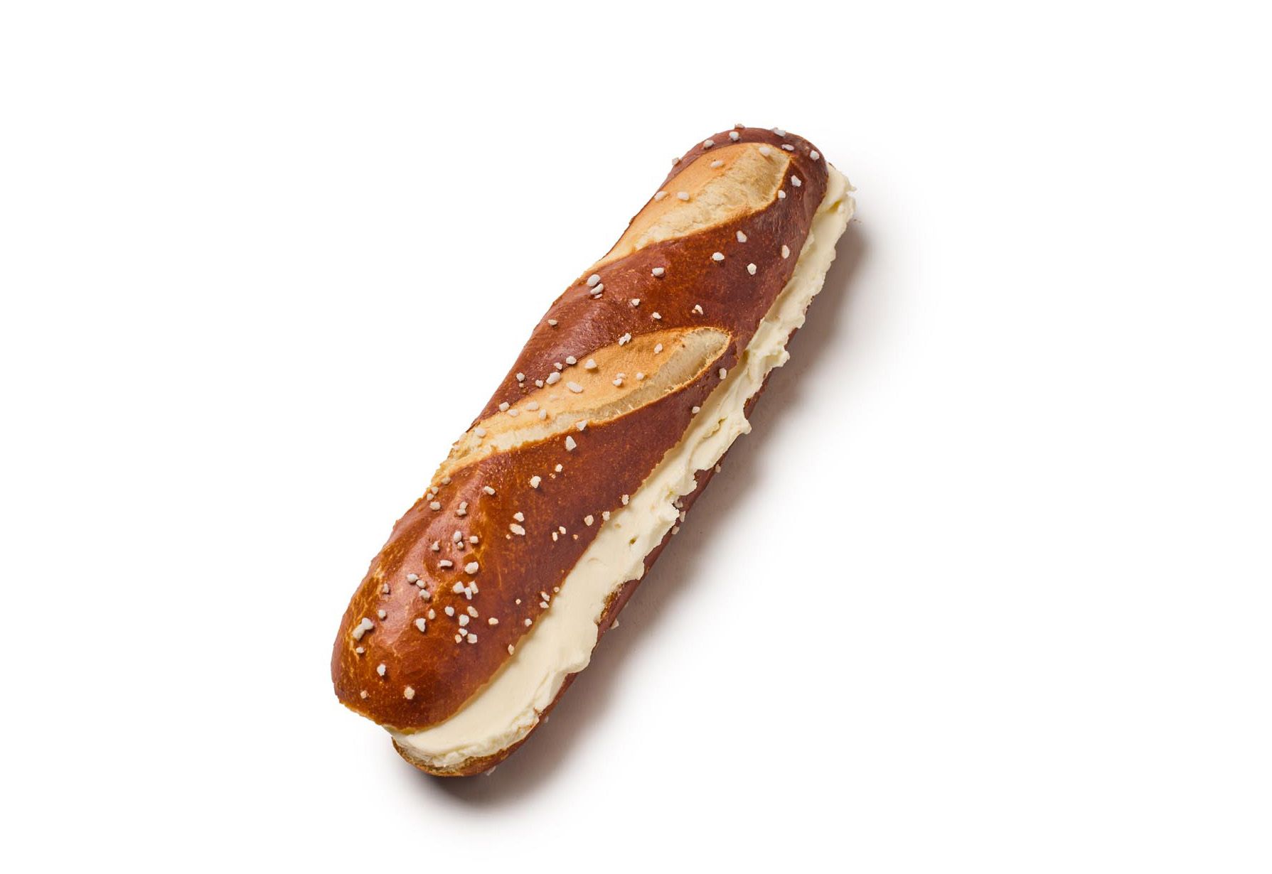 Laugenstange mit Frischkäse